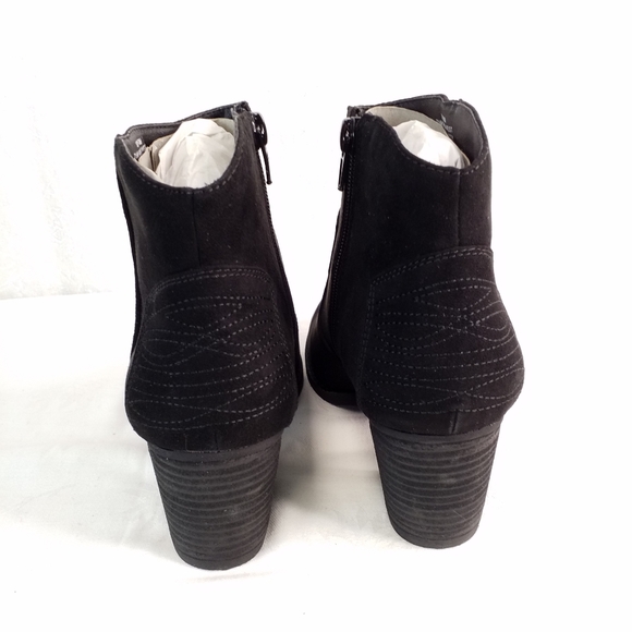 Madeline Black Heeled Ankle Boots - Picture 5 of 7